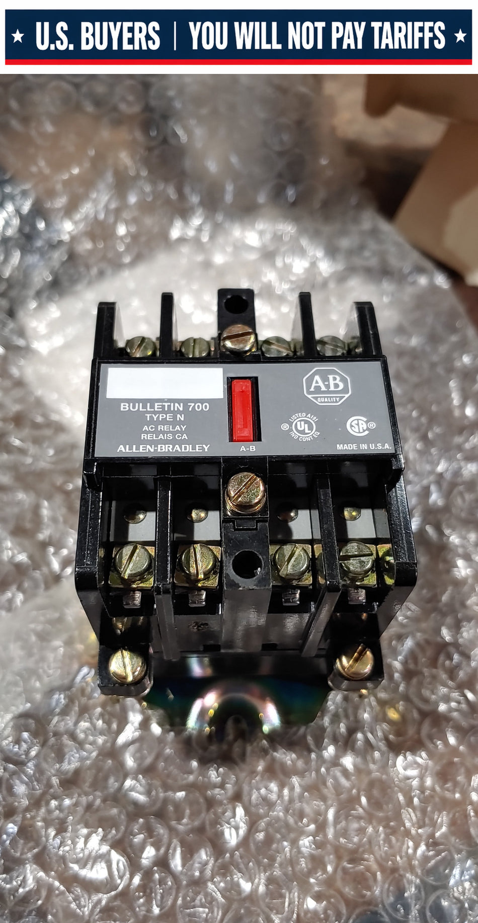 ALLEN BRADLEY 700-N400A1 TYPE N CONTROL RELAY 120V 60HZ COIL