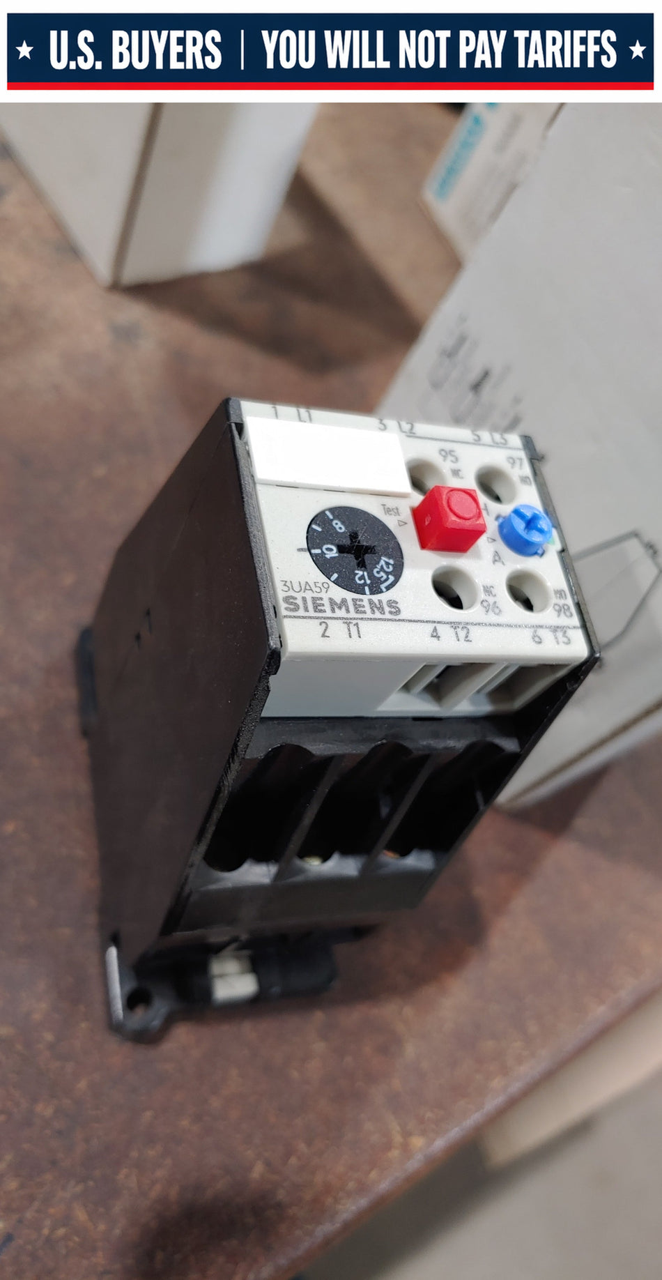 3UA59-00-1K Siemens, overload relay rated for 8-12.5 amps