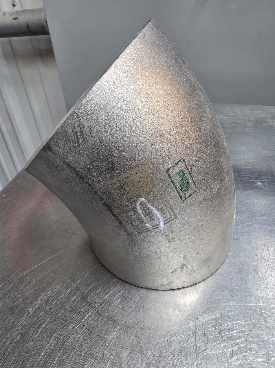 Schulz 4", 45° Elbow, Schedule 10  Butt Weld  304/304L Stainless Steel SA-403
