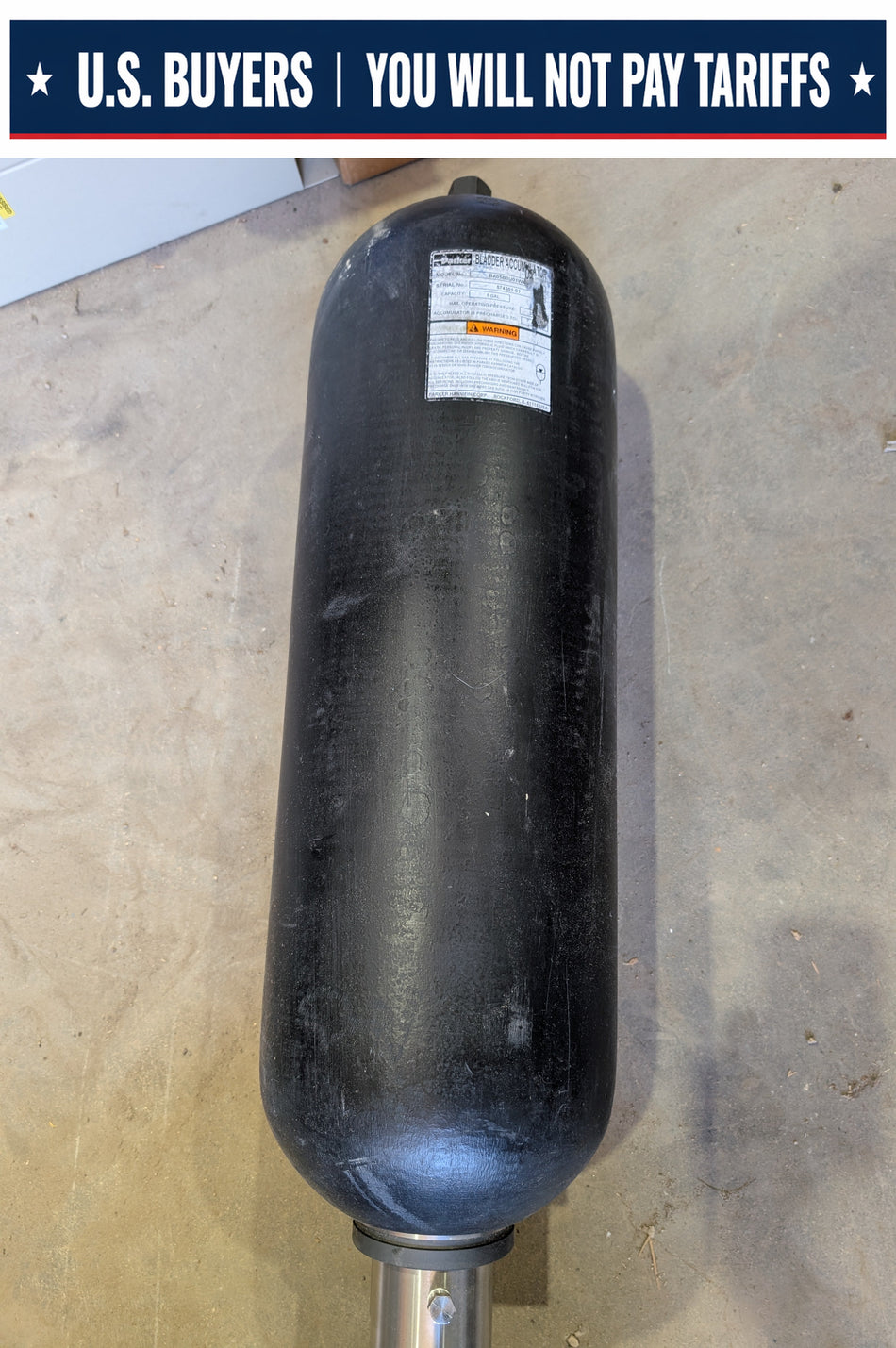 Parker Transfer Barrier Accumulators - BT Series -BT05B3U\U01WA1 - 5 GAL - 3000 PSI