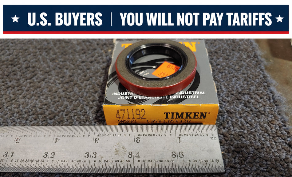 Timken National Seals 471192 Nitrile Oil Seal - Solid, 1.375 in Shaft, 2.125 in OD, 0.312 in Width, 47 Design, Nitrile Lip Material