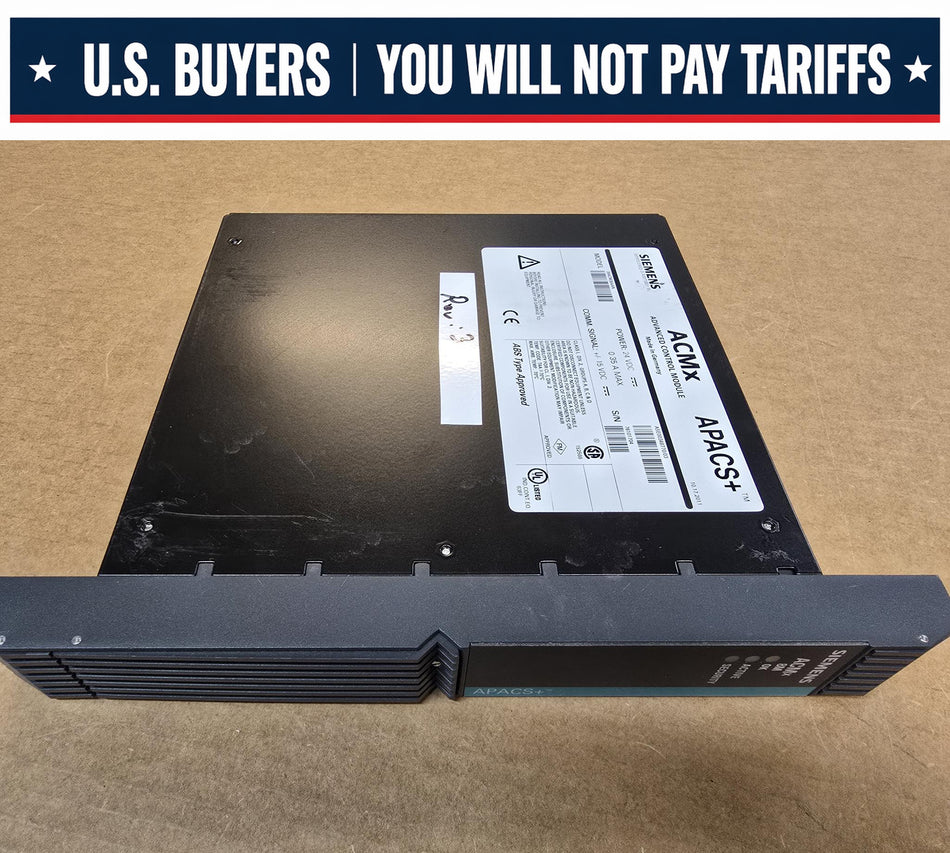 MOORE 39ACM38AAN APACS+, REV:3, ACMx ADVANCED CONTROL MODULE, P/N: A5E00348770/03, 24VDC  (Used) (Copy)