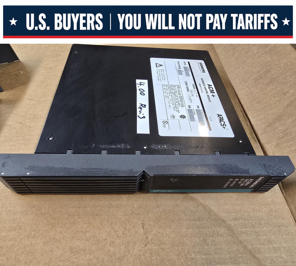 SIEMENS 39ACM28AEN APACS+, ROM:4.00, REV:3, ACM+ ADVANCED CONTROL MODULE, 24VDC  (Used)