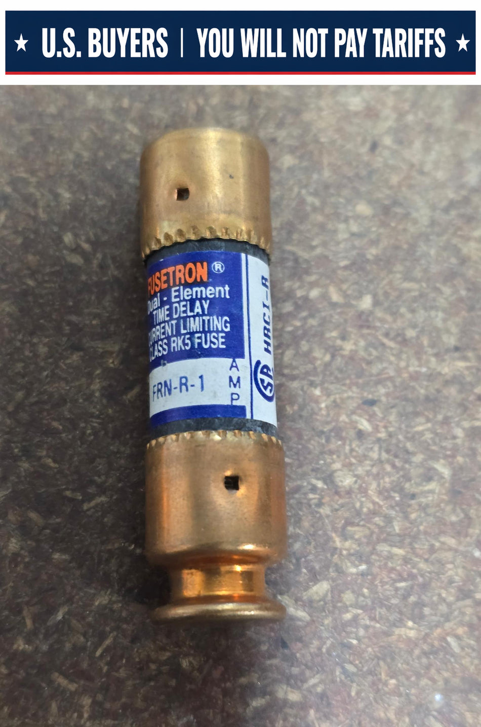 Bussmann FRN-R-1 Fusetron, DUAL ELEMENT, TIME DELAY 250V Class RK5 TYPE D