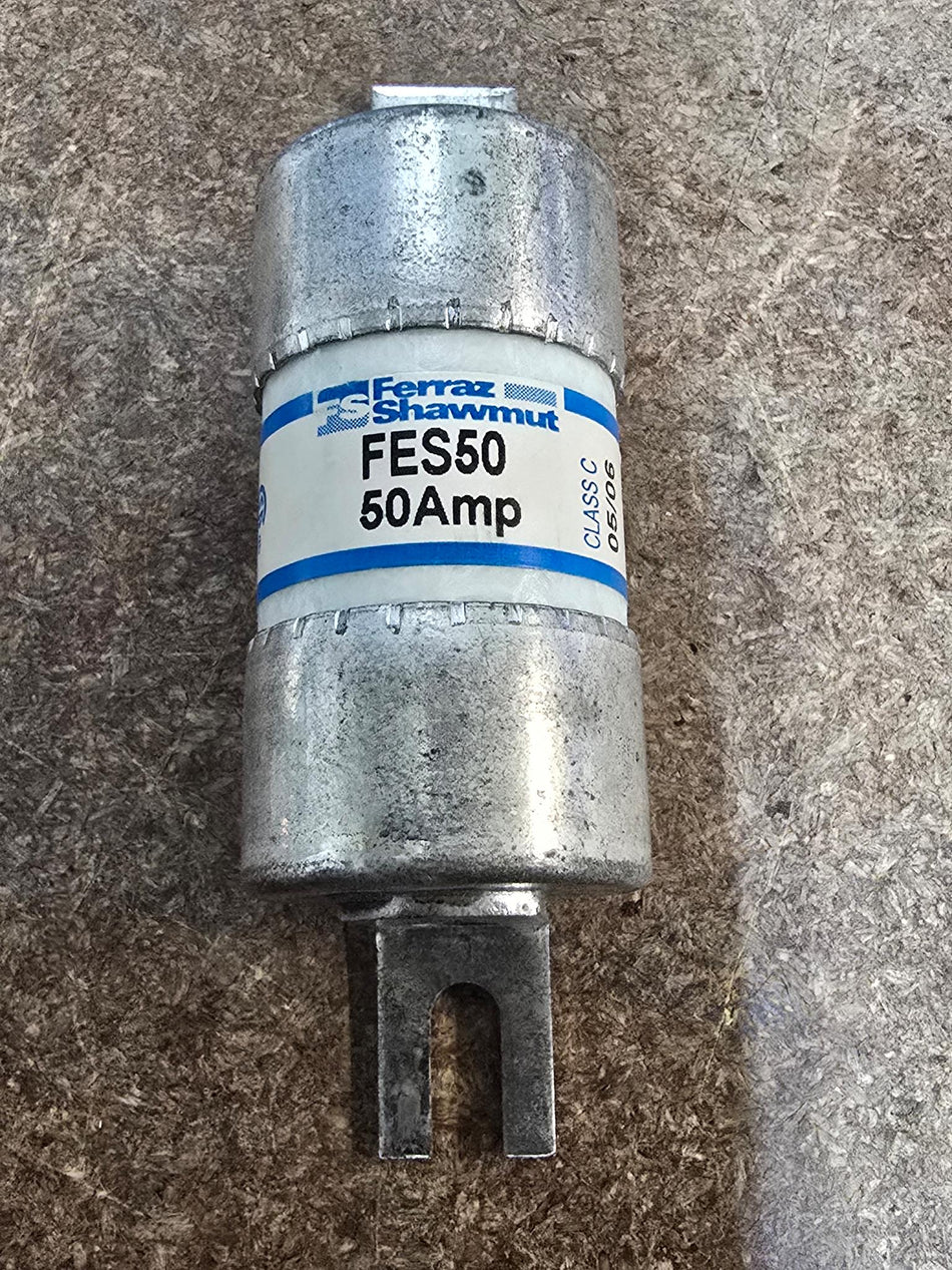 FERRAZ SHAWMUT FES50, 50AMP 600V CLASS C FUSE BOLT ON