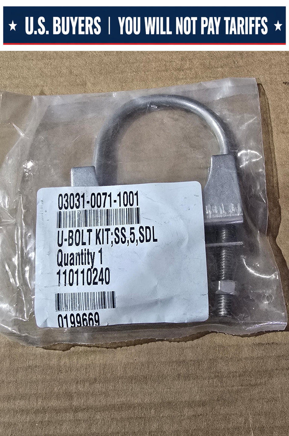 Rosemount 03031-0071-1001 Mounting Kit U-BOLT SS,5,SDL