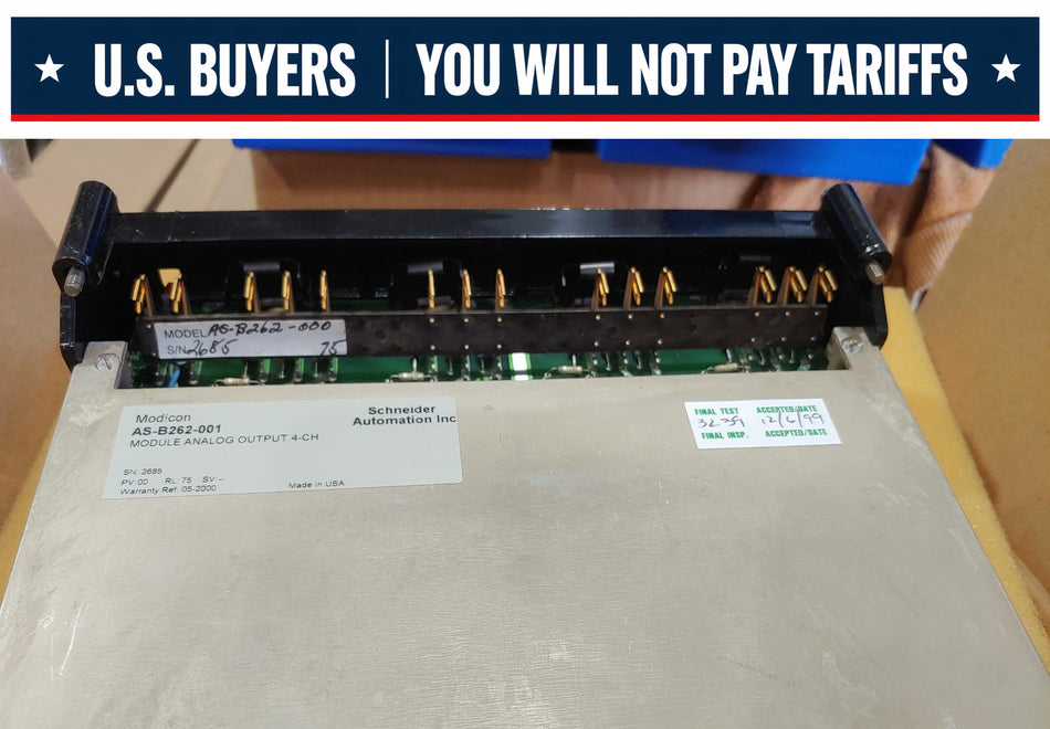 Modicon Schneider AS-B262-001 B262 D/A CONVERTER 4 TO 20ma (Repaired)