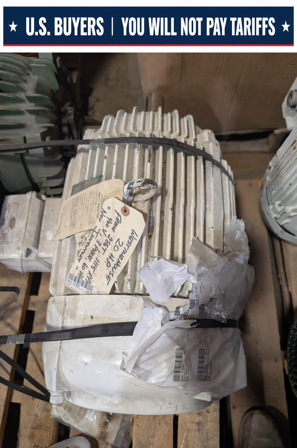 20 HP Westinghouse Electric Multi HP Motor , 20-15-10 HP, 286T, 3 Phase, 460/230V, 1115 RPM