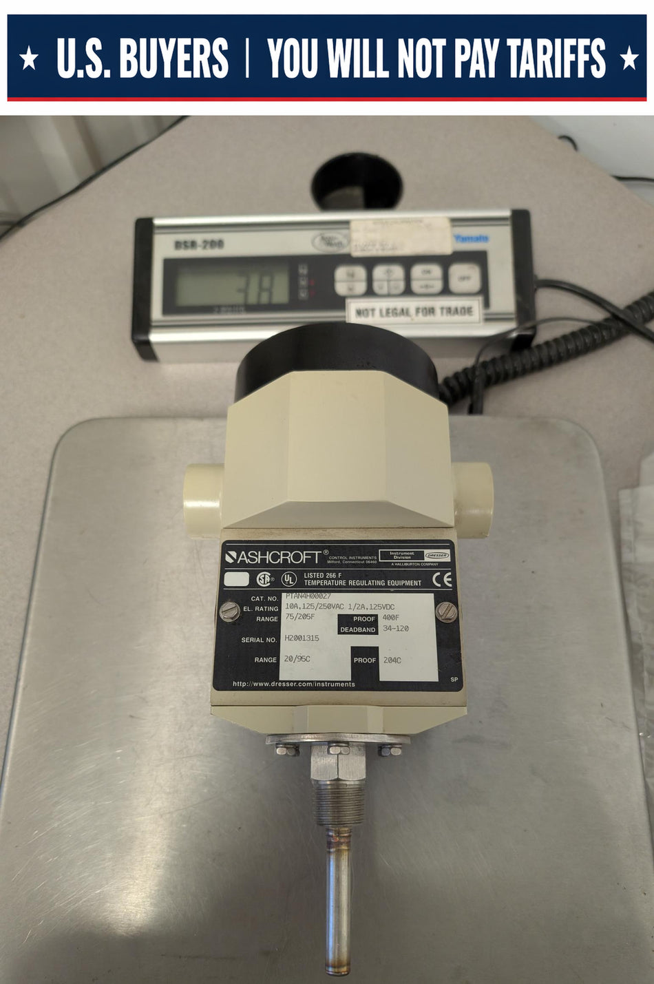 Ashcroft Temperature Regulating Probe - PTAN4H00027- Range 20-95C