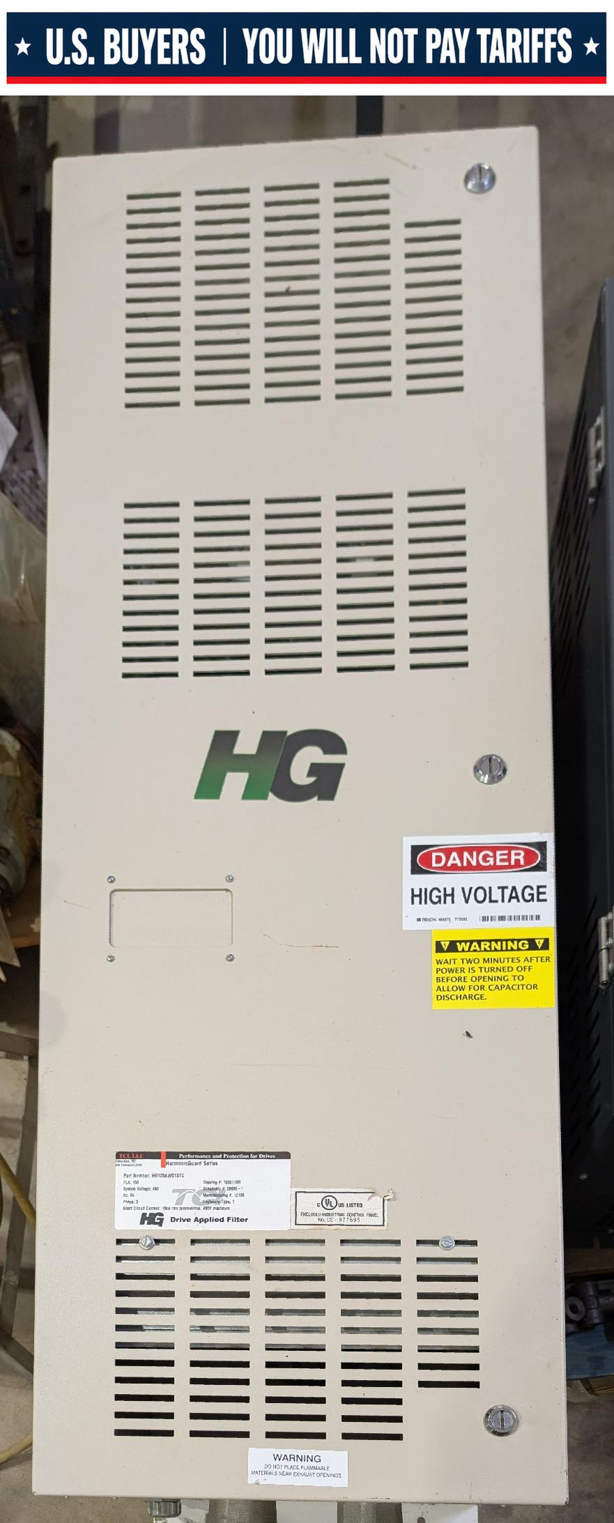 HG Drive Line Reactor - HG125AW01STC - 156A - 480 V