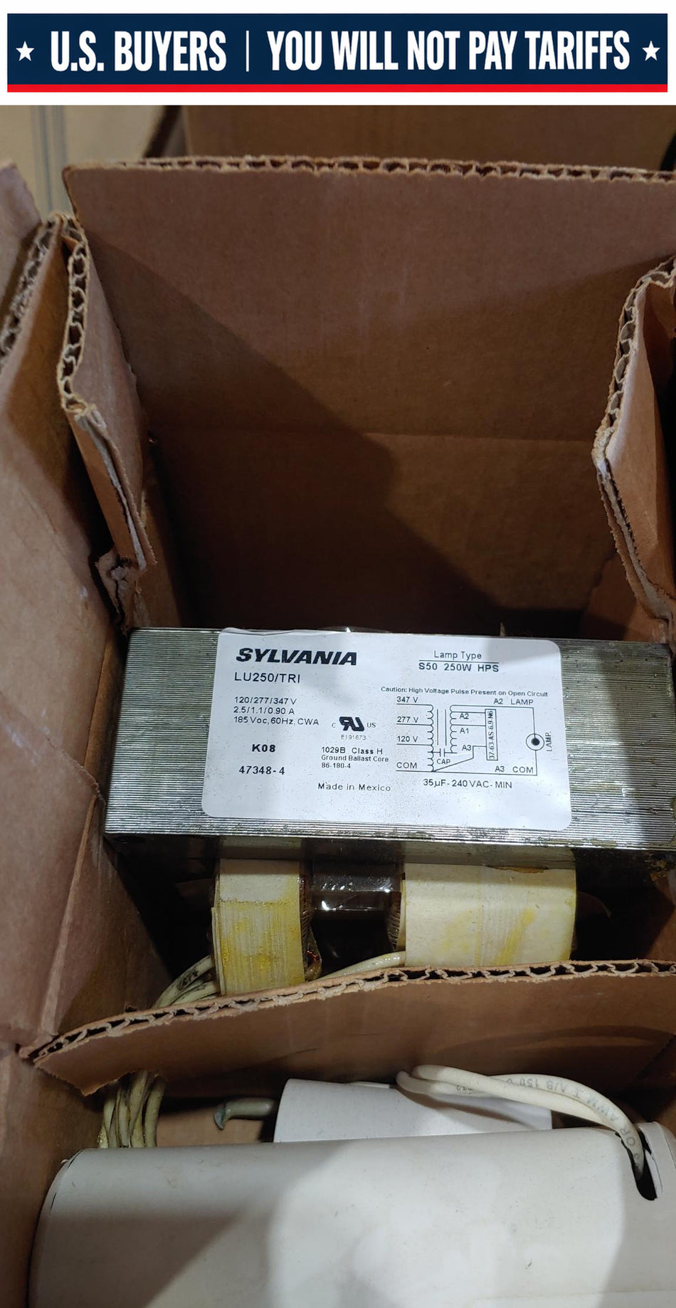 Sylvania LU250/TRI Magnetic Ballast Kit 120/277/347V 47348-4
