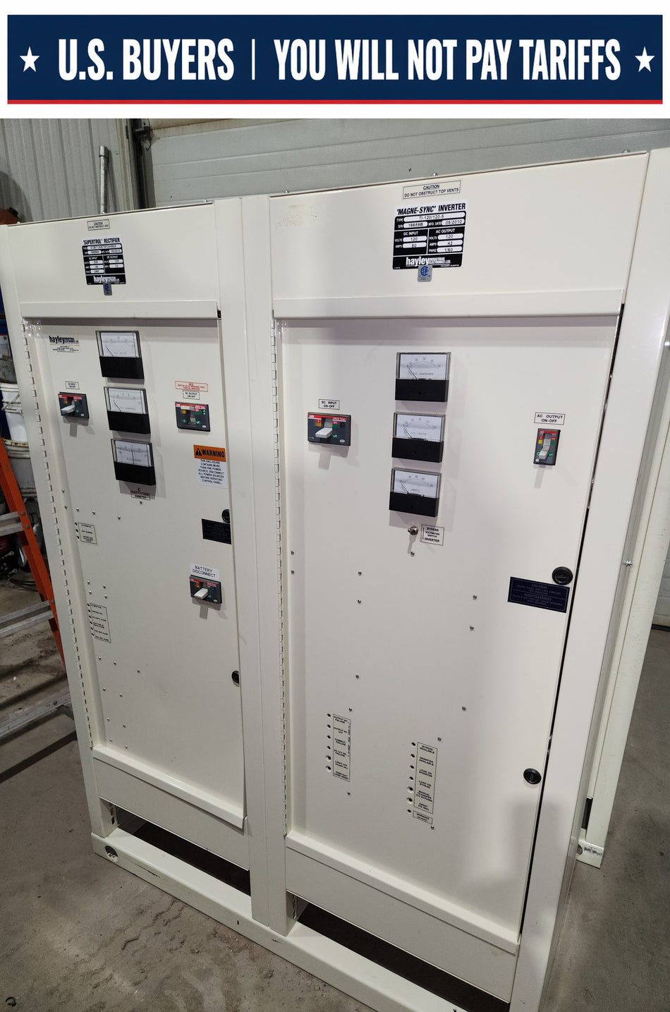 HAYLEY Supertrol Rectifier CCBT120E75F24H60A w/ Magne-Sync Inverter T1-120/120-5 Cabinet