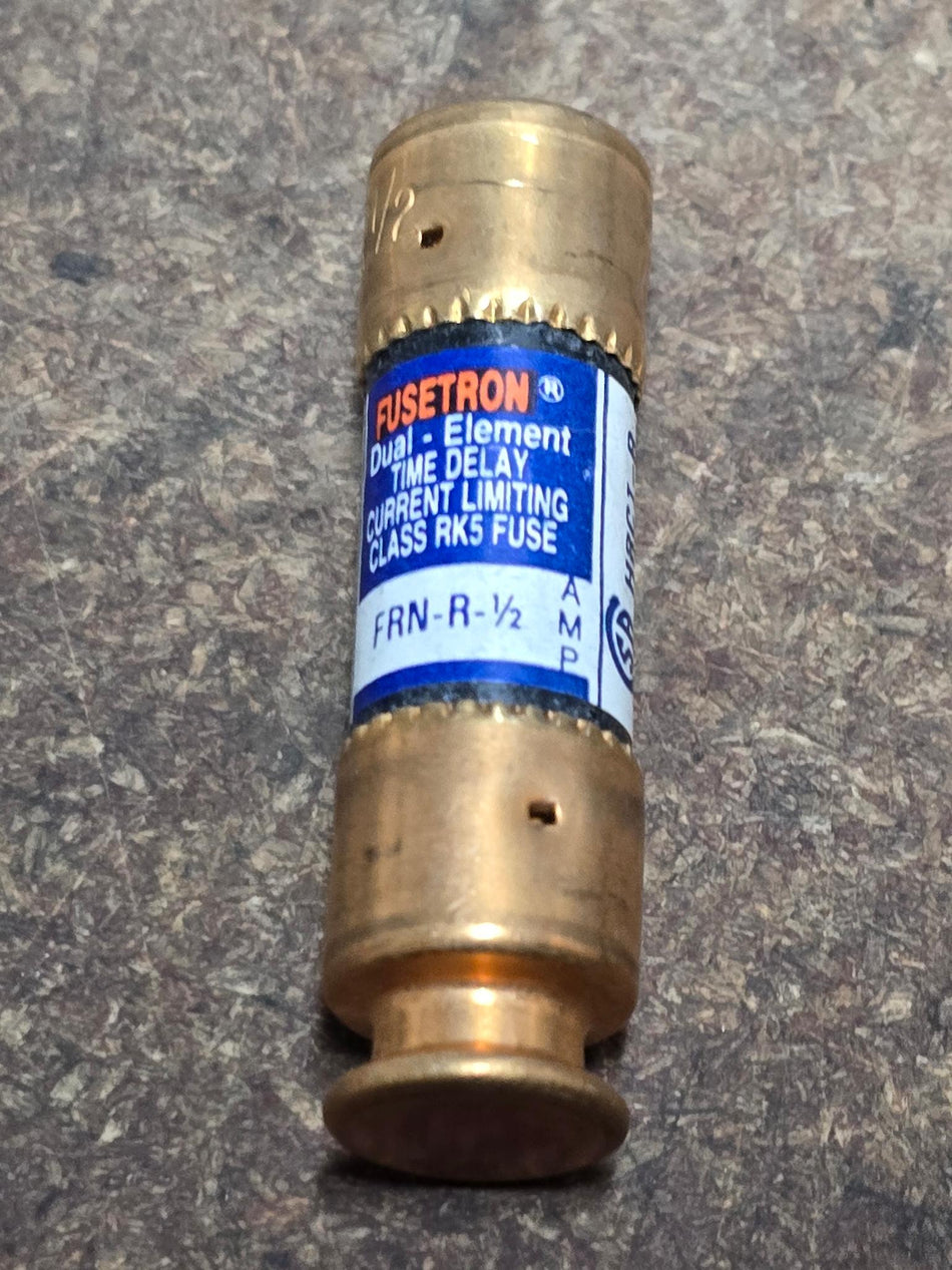 Bussmann FRN-R-1/2 Fusetron, DUAL ELEMENT, TIME DELAY 250V Class RK5