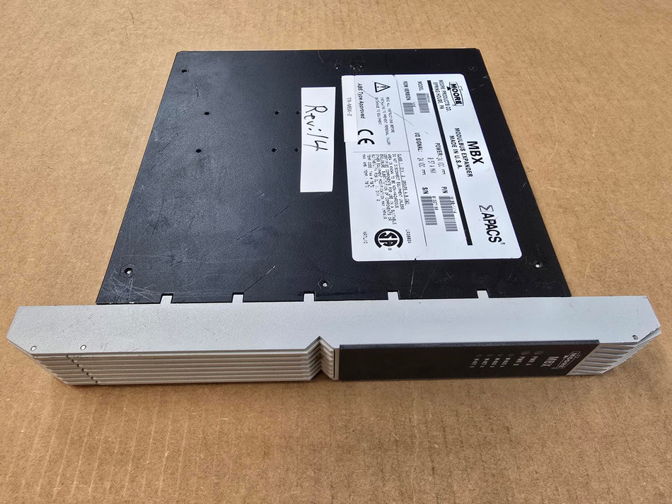 MOORE 39MBXNAN APACS, REV: 14, MBX MODULBUS EXPANDER, 24VDC 0.57A MAX (Used)