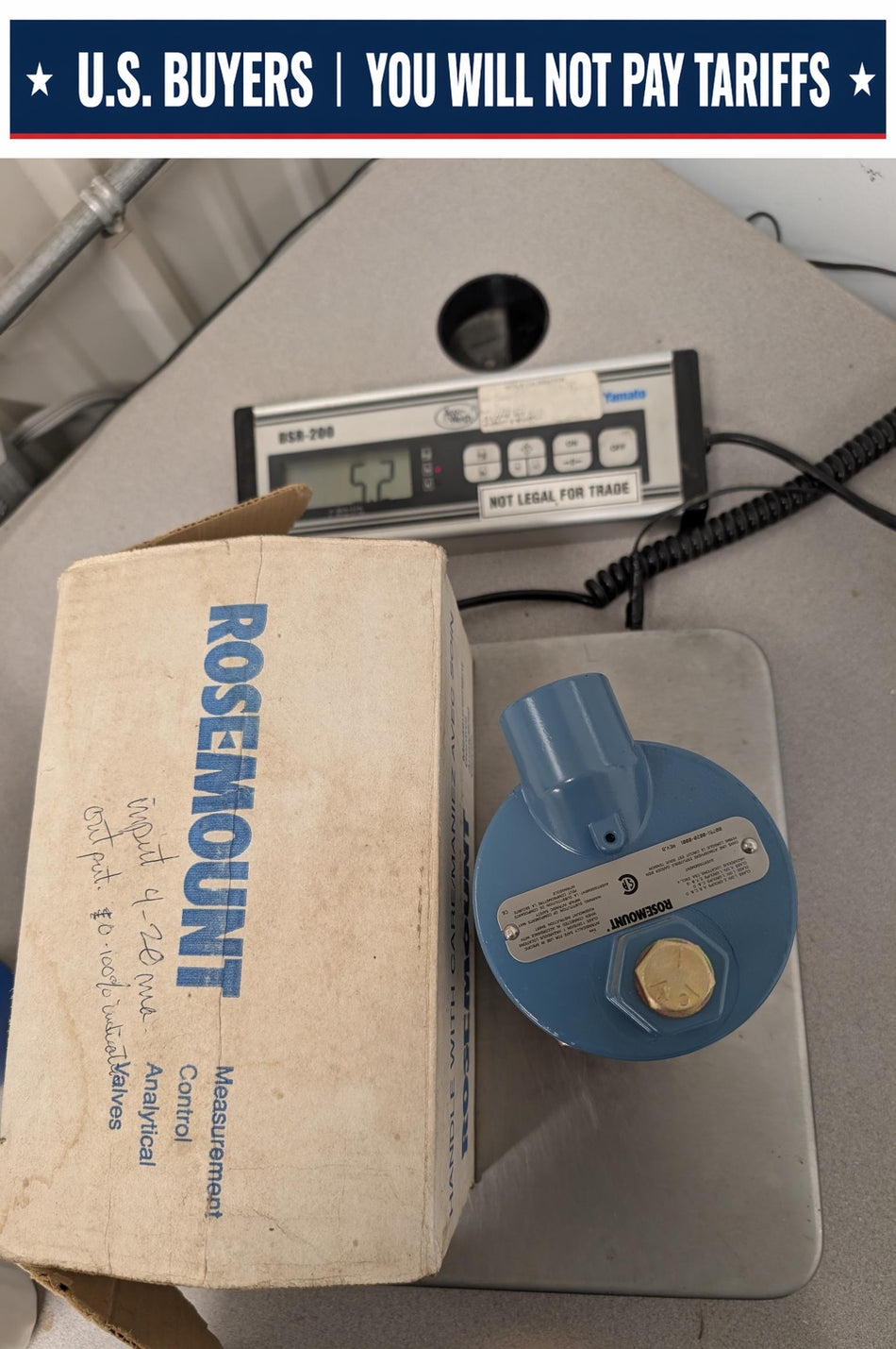 Rosemount Field Signal Indicator - 0751AM1C6B - 4 to 20 mA DC with mounting bracket