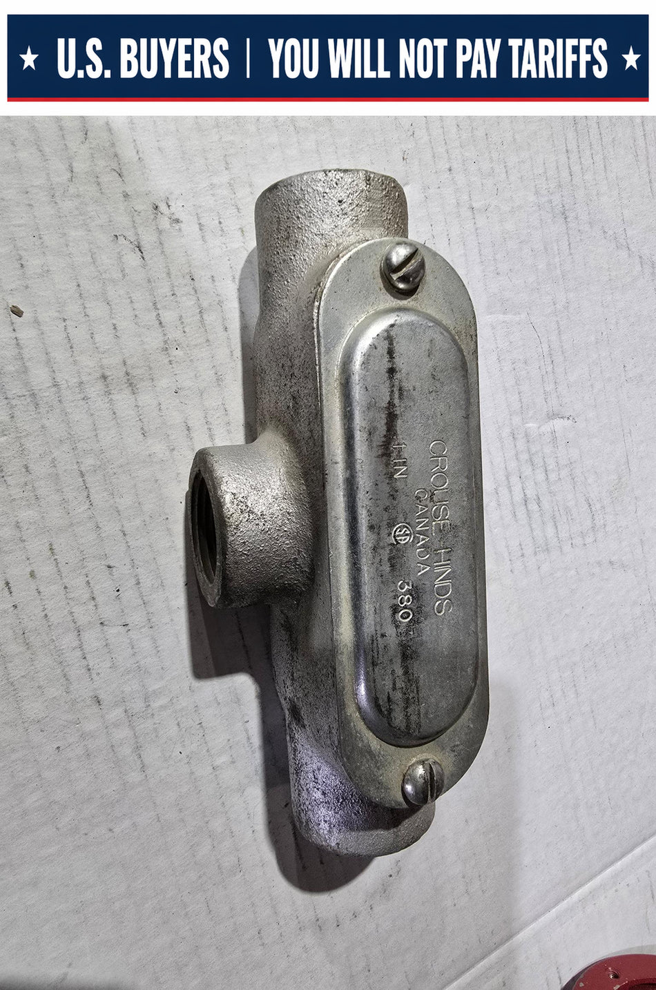 CROUSE-HINDS T38 Conduit Body, Rigid, Iron Alloy, T-shaped 1" (USED)