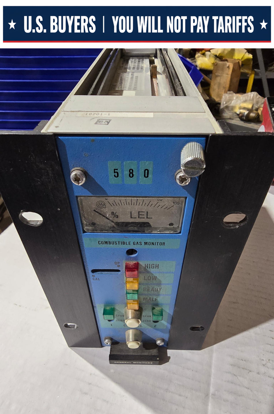 General Monitors Dual Channel Combustible Gas Monitor 580 20703-1 Analog readout 580-111-000-000(USED)