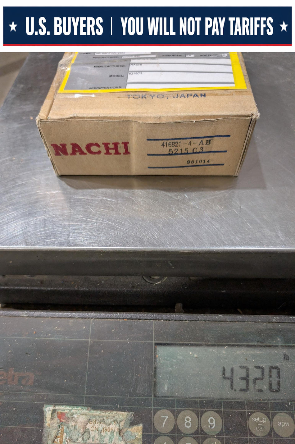 NACHI Double Row Angular Contact Ball Bearing - 5215C3 - NEW