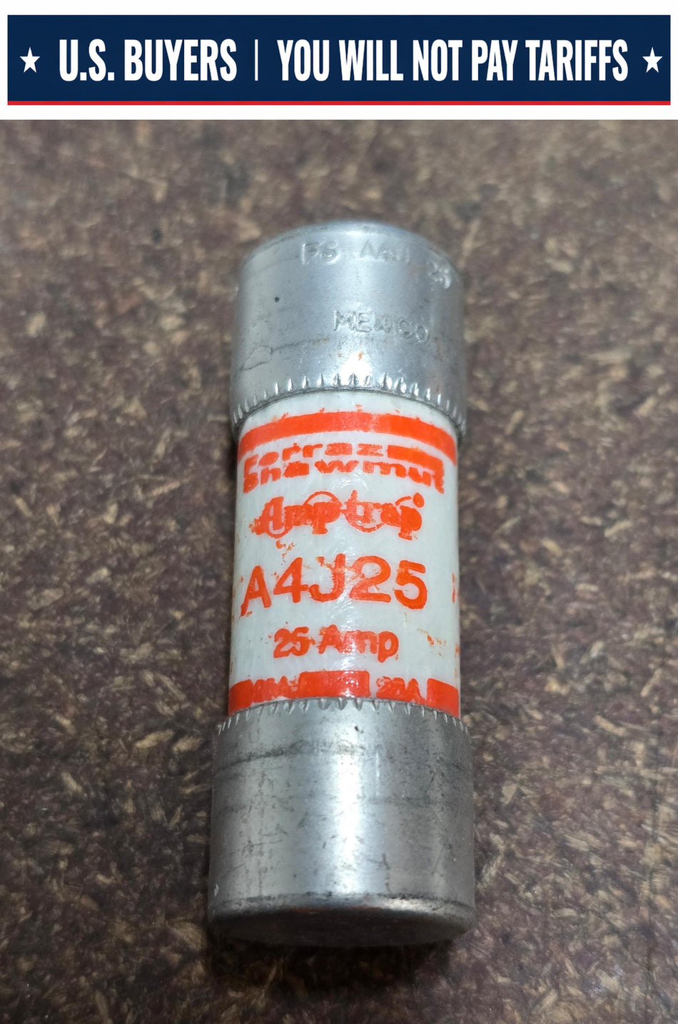 FERRAZ SHAWMUT A4J25, 25AMP 600V CLASS J FUSE