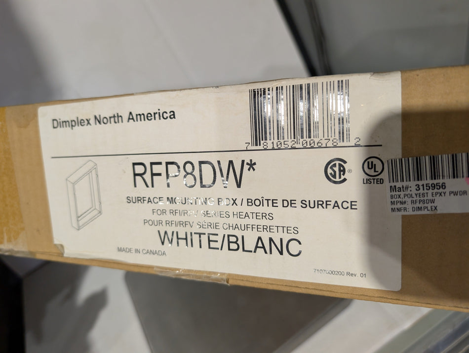 Dimplex RFP8DW Surface Mounting Box - White