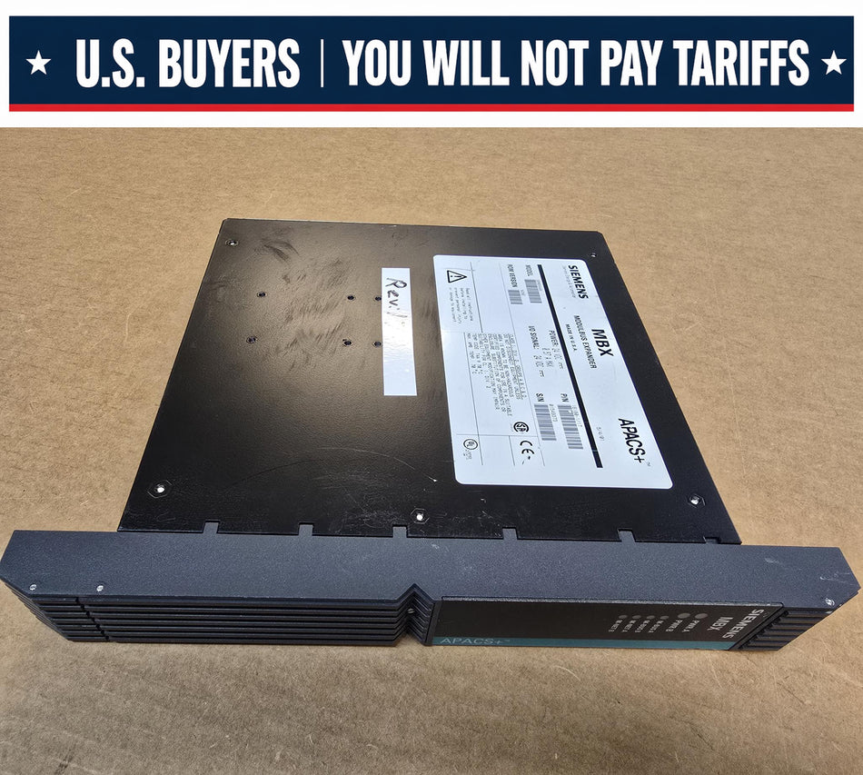 SIEMENS 39MBXNAN APACS+, REV: 17, MBX MODULBUS EXPANDER, P/N:16180-1-17, 24VDC 0.57A MAX (Used)