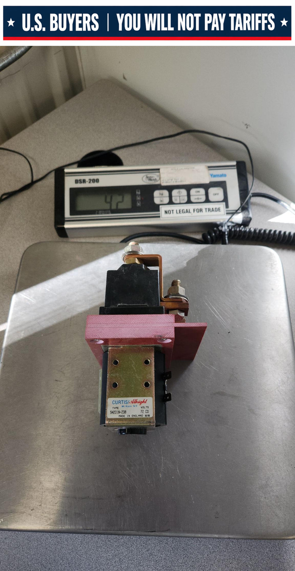Curtis Albright Solenoid Contactor - SW201N-238, 72V CO