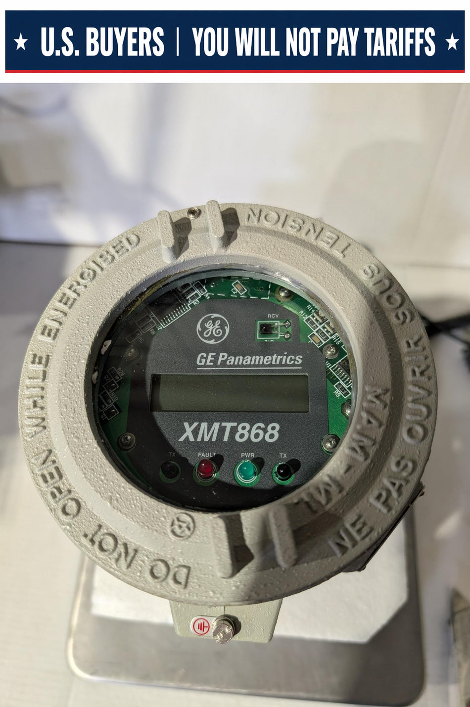 GE Panametrics XMT868 ULTRASONIC FLOW TRANSMITTER C/W Transducers and mounting kit - XMT868-2-11-FT-0011-FM