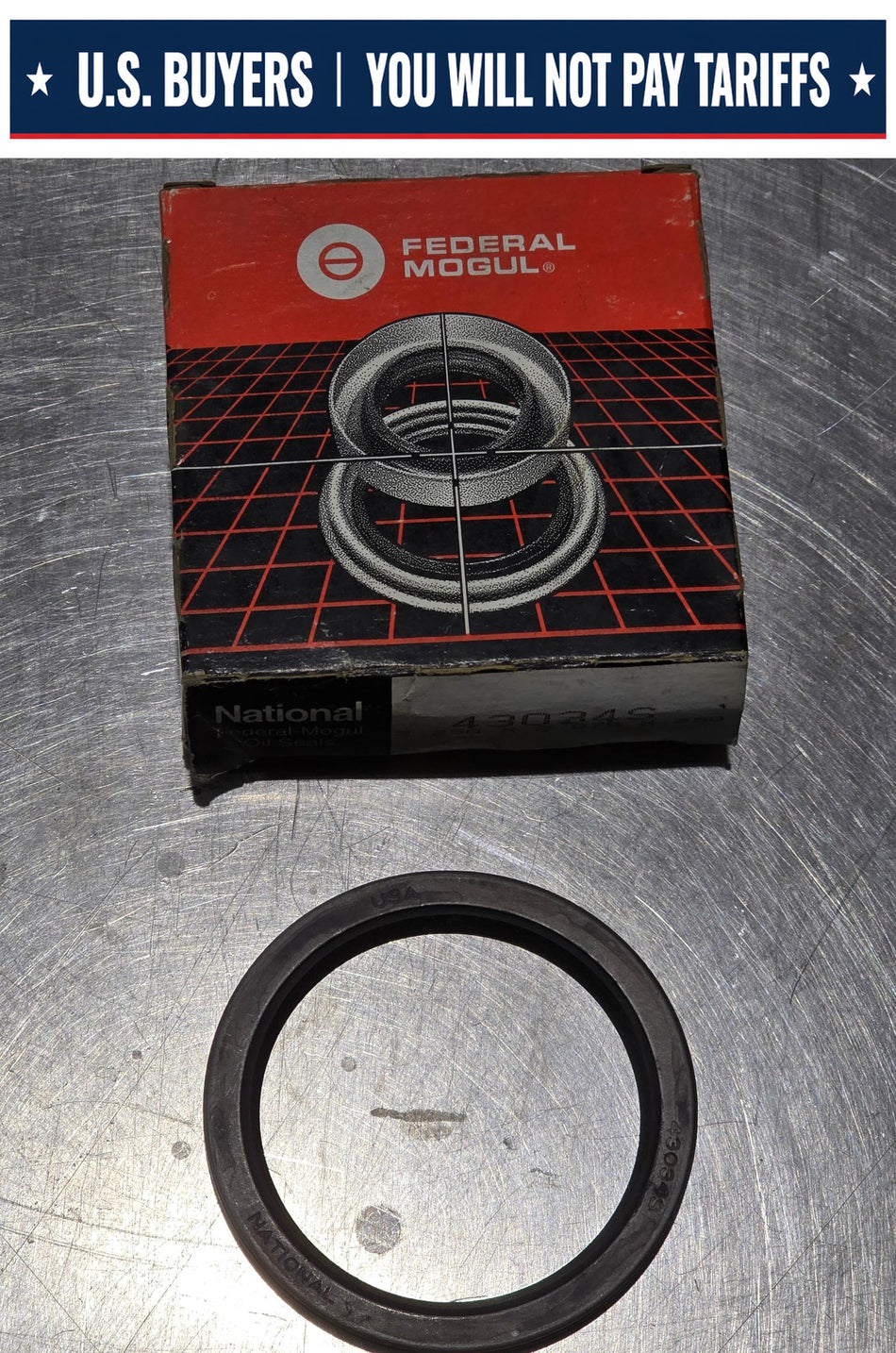 National Oil Seal, Part Number 4304S 2.250 in Shaft Dia  2.875 in OD  0.250 in Overall Width