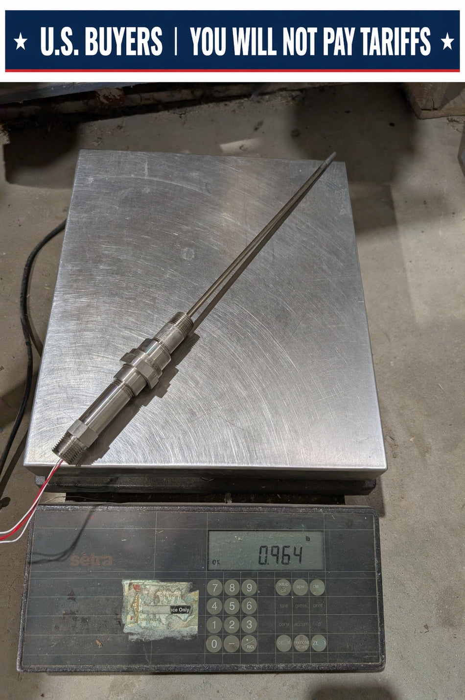 Rosemount Temperature Probe - 12 Inch - 68R21C30A080F98E6R - With 1/2 inch NPT Fittings -New