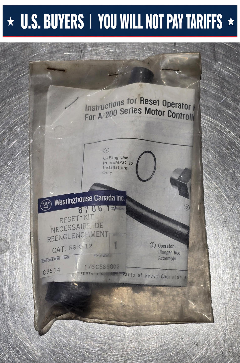WESTINGHOUSE RSK-12 RESET KIT STYLE 176C585G02