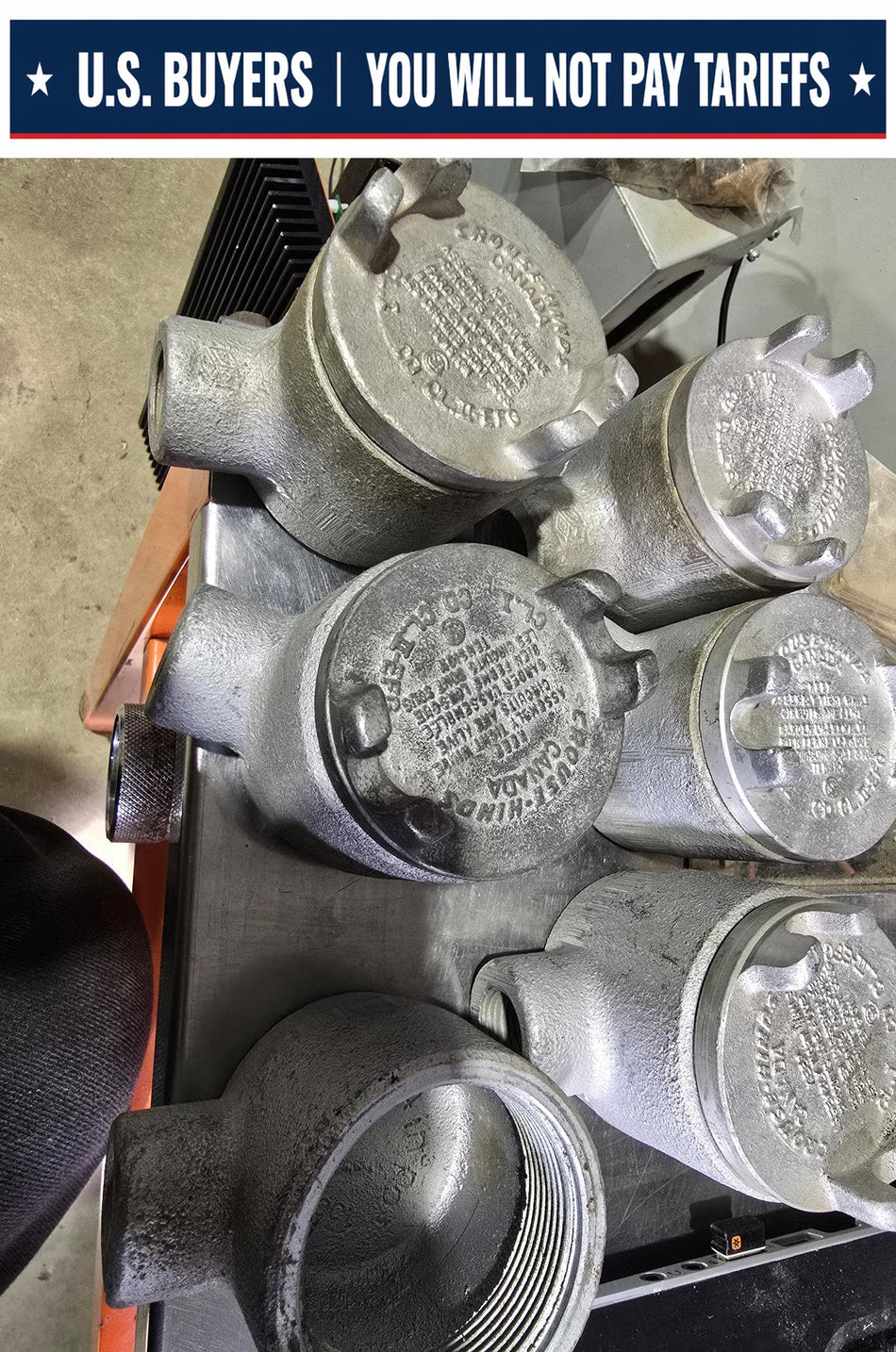 Crouse-Hinds series GUA14 explosionproof conduit outlet box (LOT OF 6)