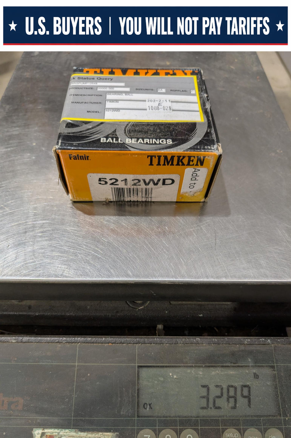 Timken Double Row Angular Contact Bearing - 5212WD - NEW