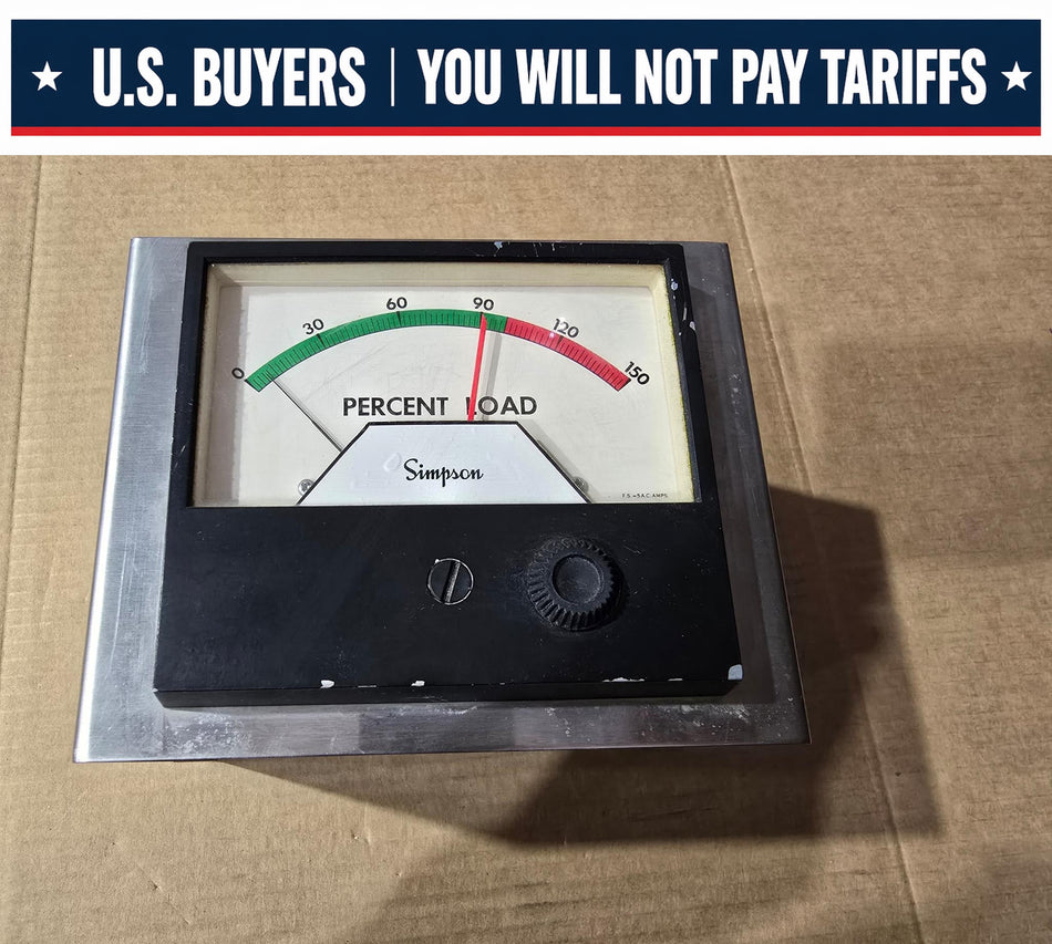 Simpson 3344 spec. D21683 V3 percent load panel meter (USED)