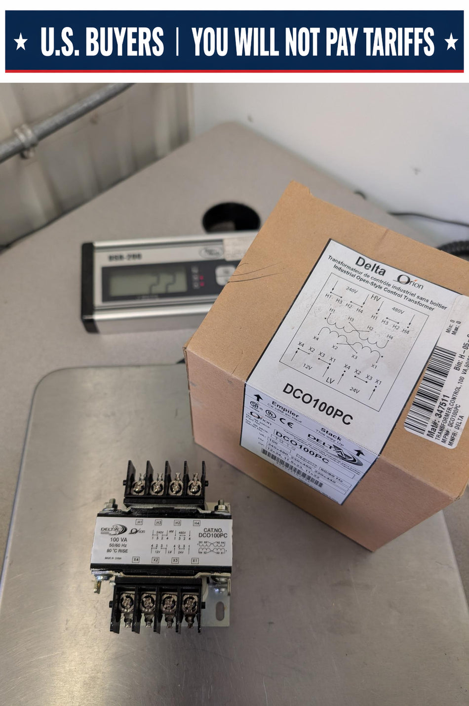 Delta Transformers DCO100PC - 100 VA - HV 240x480v - LV 12x24