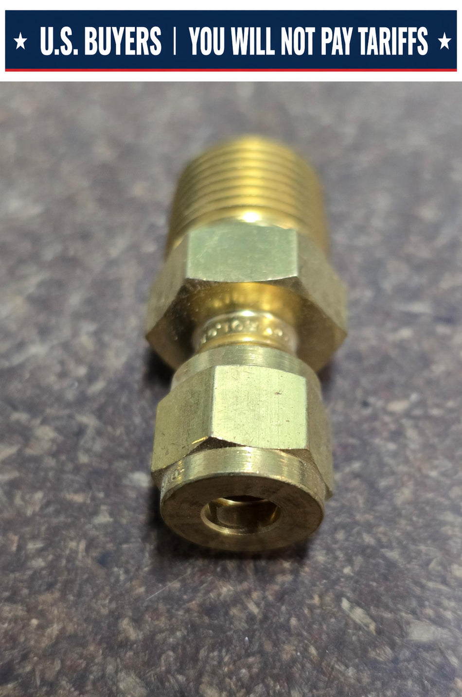 Hoke Gyrolok Brass 1/4-Inch OD x 3/8-Inch Male NPT Compression Connector Fitting