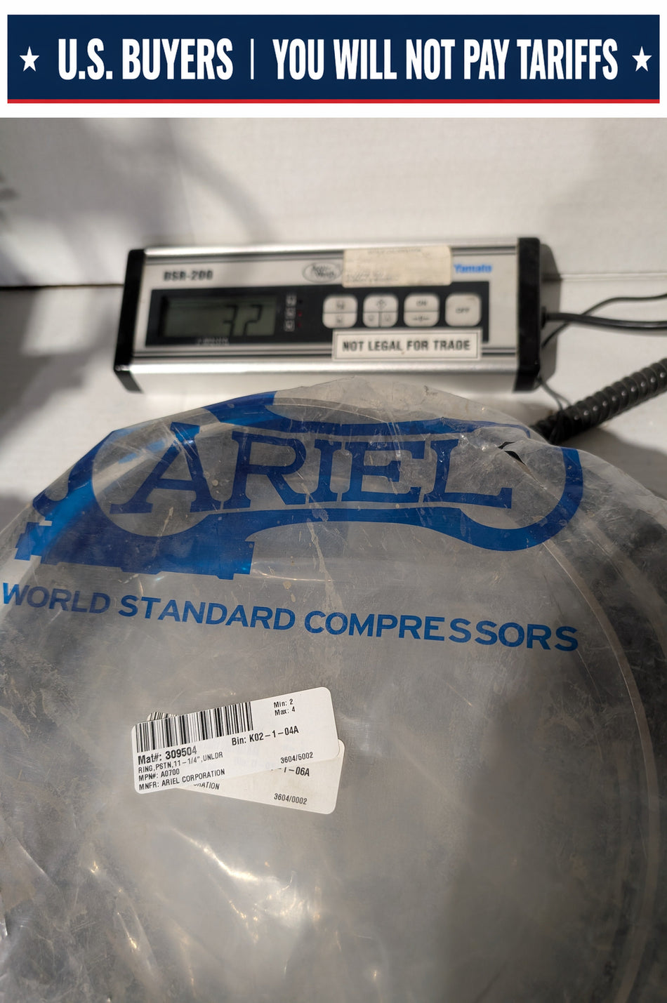 Ariel Piston Ring - UNL, 11.250 OD - A0700 - New