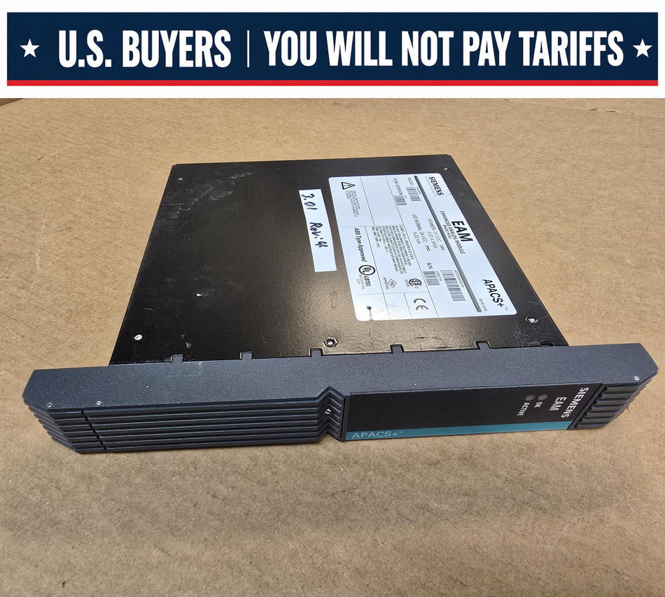 SIEMENS 39EAMCBN APACS+, ROM:3.01, REV:4, EAM ENHANCED ANALOG MODULE, 24VDC, P/N: A5E00282025/04  (Used)