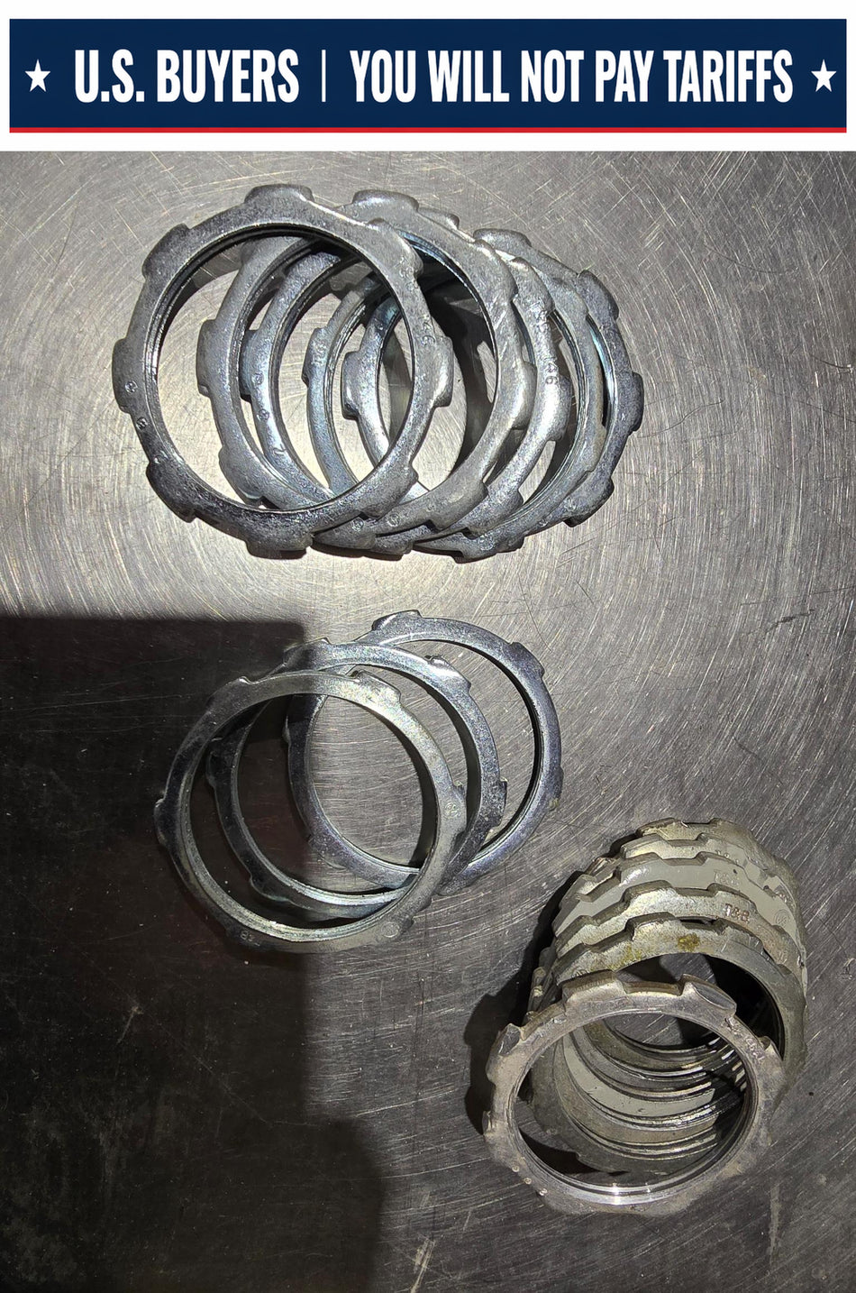 Conduit Locknut, 2 Inch "LOT OF 14 ASSORTED"