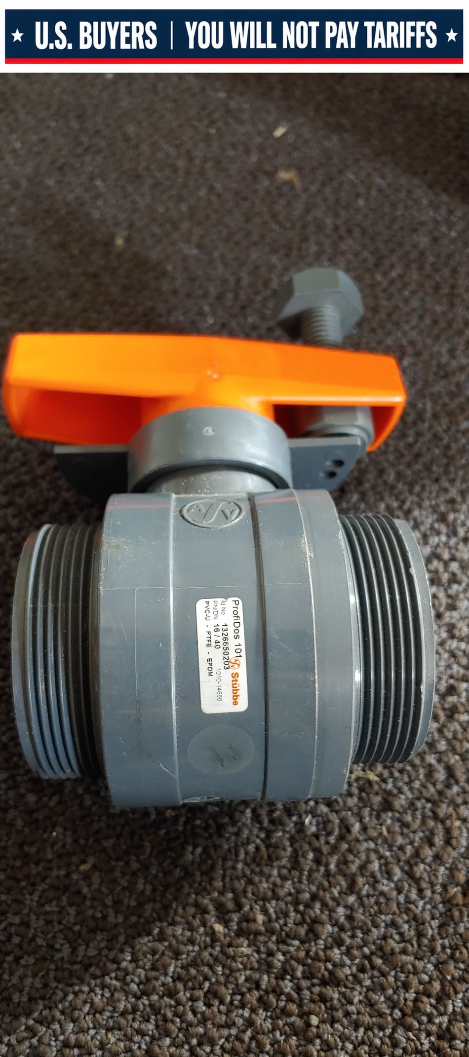 PVC Stubbe ProfiDos 101 Dosing Valve1-1/2"  (Comes as seen in Pictures)