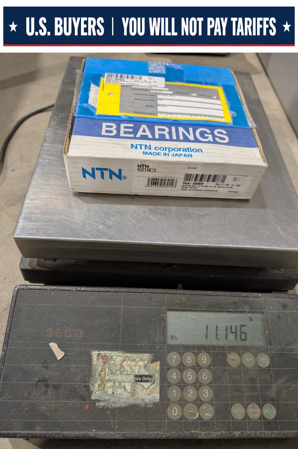 NTN Radial and Deep Groove Ball Bearing - 6318C3 - NEW