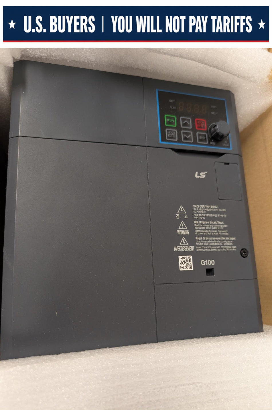 LS Variable Frequency Motor Drive Inverter 10 HP - 380-480VAC - LSLV0075G100-4EOFN
