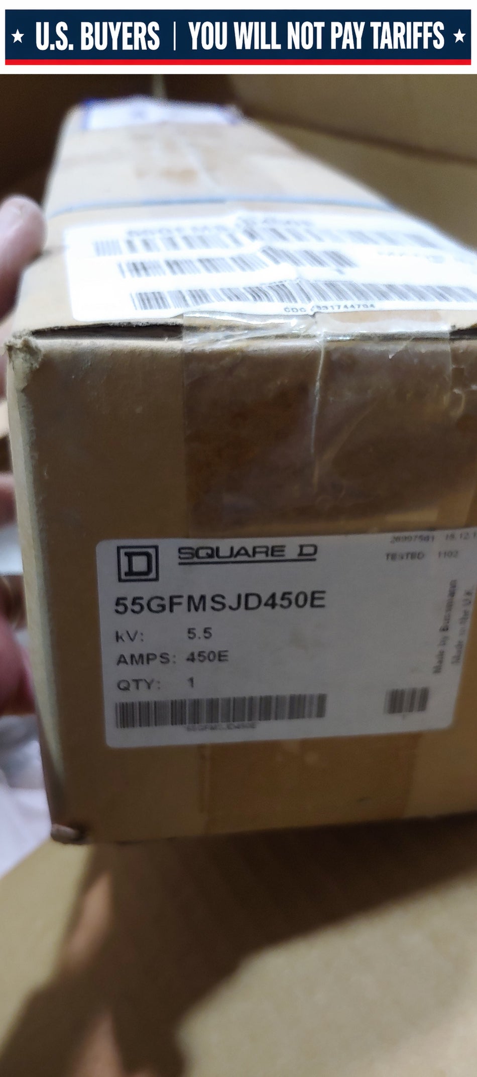 Square D 450 Amp, 5.5 KV Fuse, 55GFMSJD450E