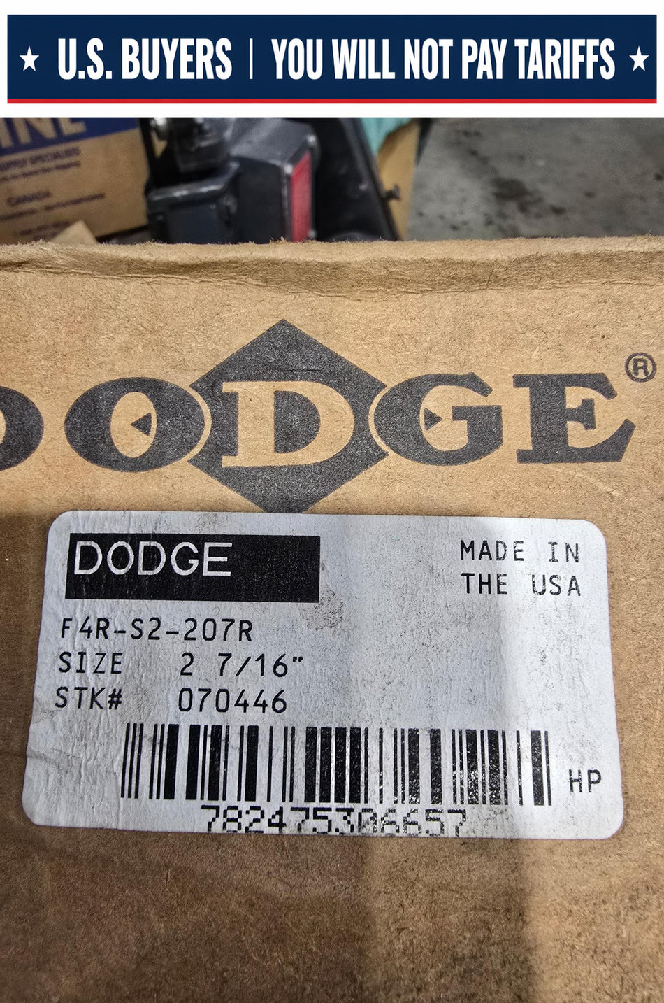 Dodge F4R-S2-207R Four-Bolt Round Roller Bearing Unit - Spherical Roller Brg., 2-7/16 in Bore , 4-Bolt Flange Mount, Set Screw