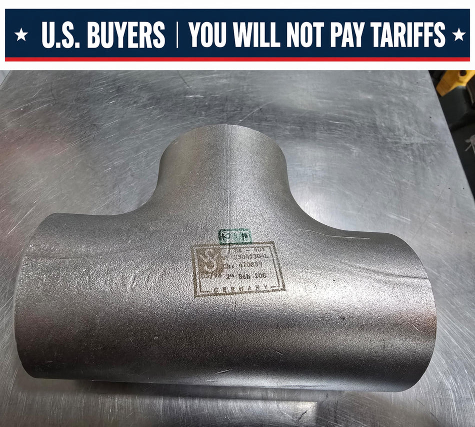 Schulz Tee  2" X 2" X 2"  Schedule 10  Butt Weld 304/304L Stainless Steel  CH. 470859