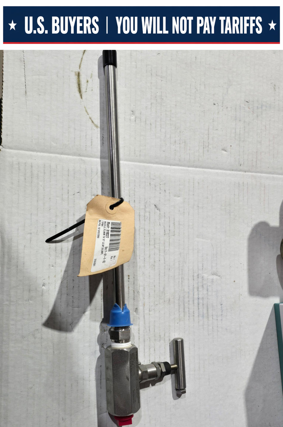 ANDERSON GREENWOOD H1RDS-40 NEEDLE VALVE WITH 1MM ORIFICE X 12" SAMPLE NOZZLE 1/2" NPT SS316