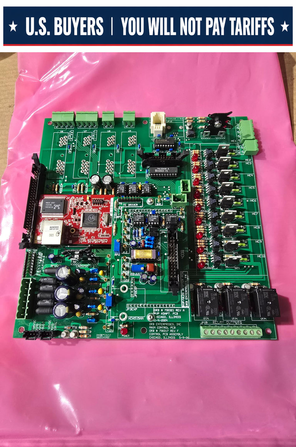 ORB INSTRUMENTS PCB BOARD 8542310000US 700317 REV:F 700321 REV:A (REFURBISHED)