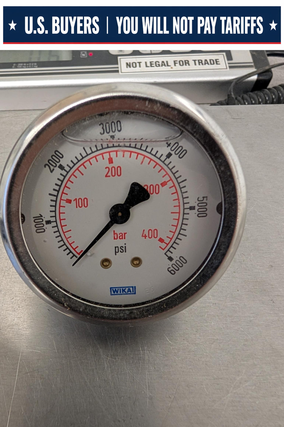 WIKA Gauge Liquid- Filled - Type 213.53 - 2.5" - 1/4 Inch NPT- 0-6000 PSI