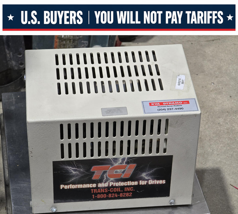 TCI KLR18DTB2 LINE REACTOR 600V, 18AMP, 3PH, 60Hz (New Surplus Not In Original Packaging)