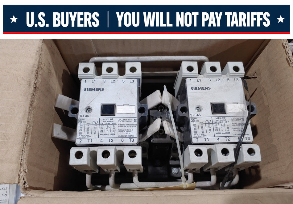 Siemens 3TD46 02-2AK6 120v-ac 50hp 80a Amp Size 2 Reversing Contactor