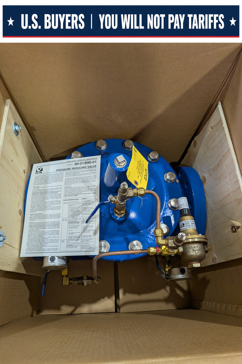 CLA-VAL 6" Pressure Reducing Valve - 690-01BCPSY - NEW